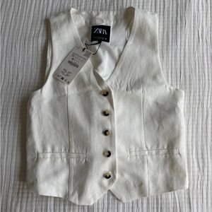 Ivory Buttoned Vest